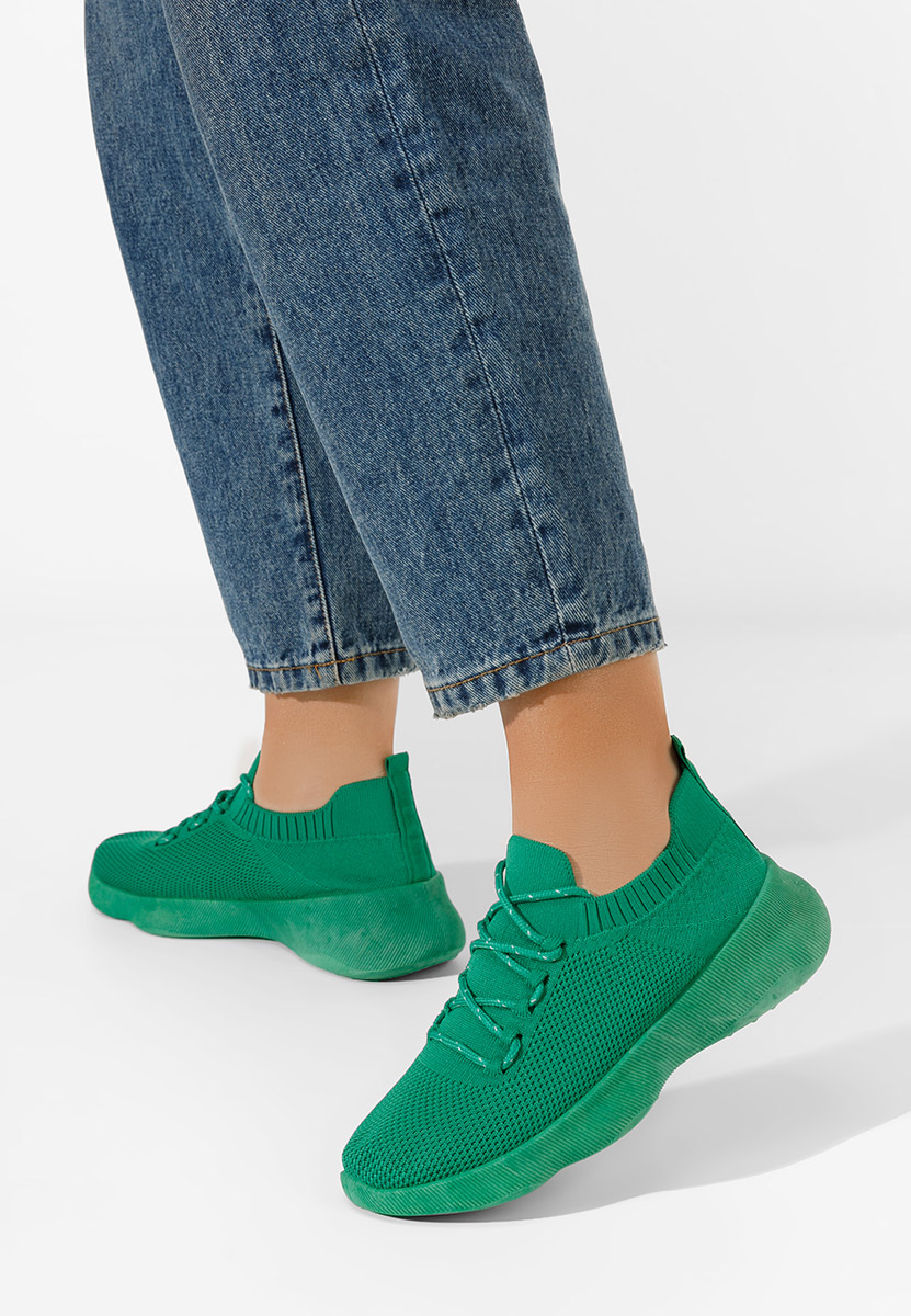 Zielone buty sportowe damskie Marotti