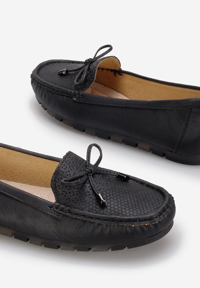 Czarne mokasyny damskie Tarragona