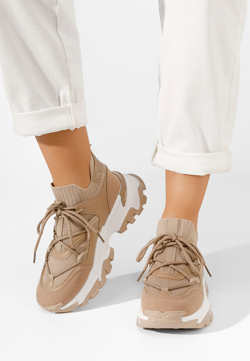 Khaki sneakersy damskie Andrasta