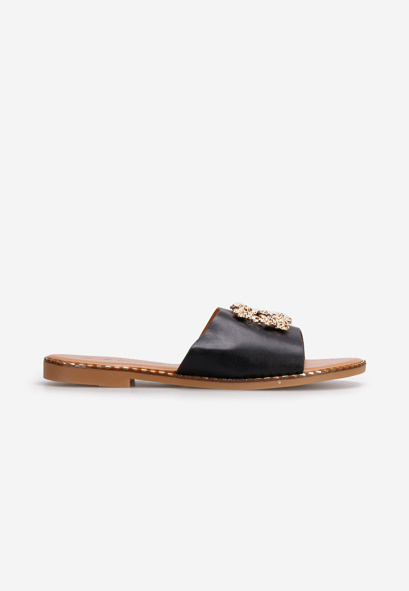 Czarne klapki damskie Eleniana