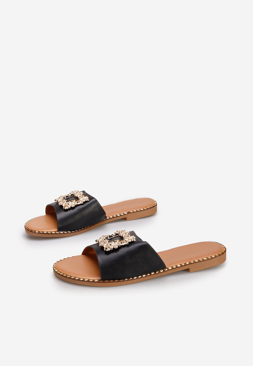 Czarne klapki damskie Eleniana