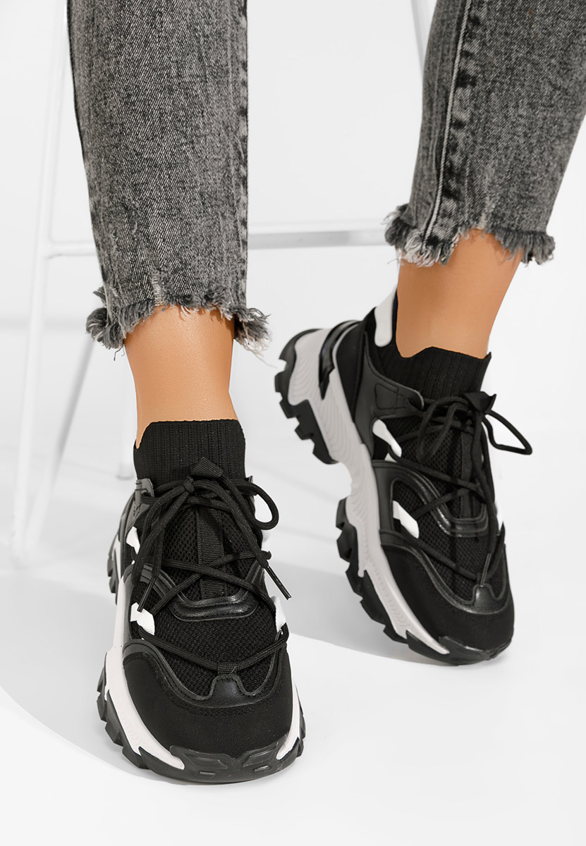 Czarne sneakersy damskie Andrasta