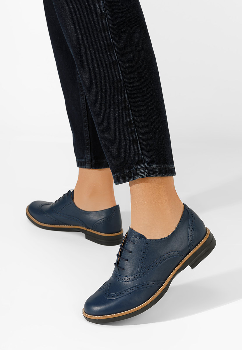 Granatowe brogues damskie Emily