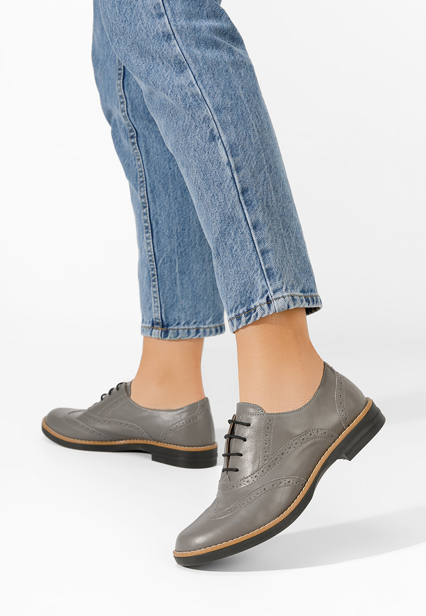Szare brogues damskie Emily
