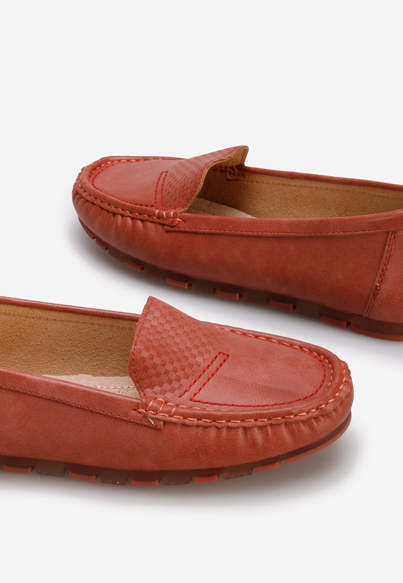 Czerwone mokasyny damskie Eunika