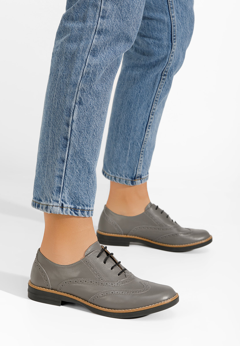 Szare brogues damskie Emily