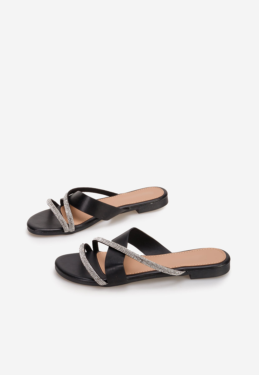 Czarne klapki damskie Ipeira