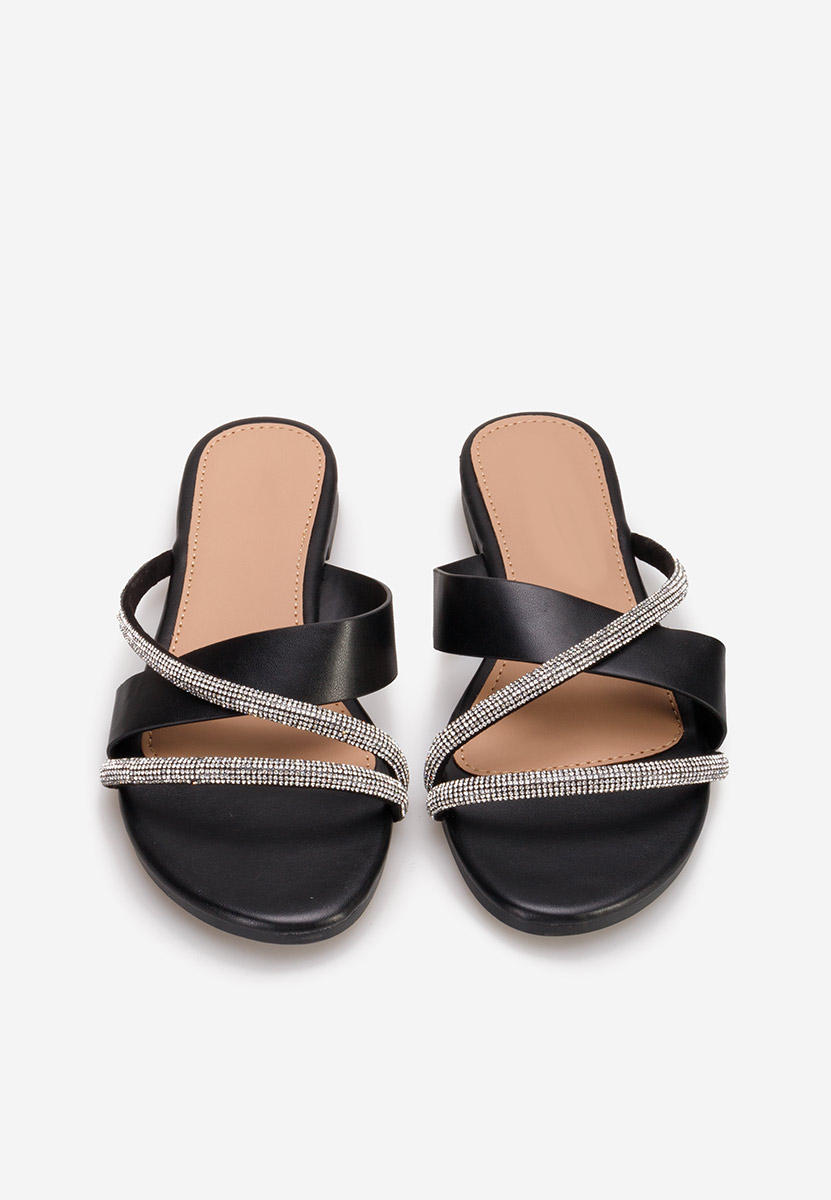 Czarne klapki damskie Ipeira