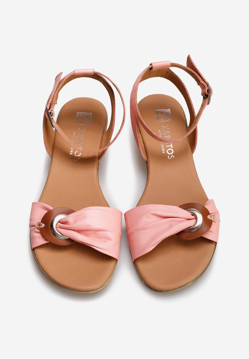 Różowe sandały damskie skórzane Vestina
