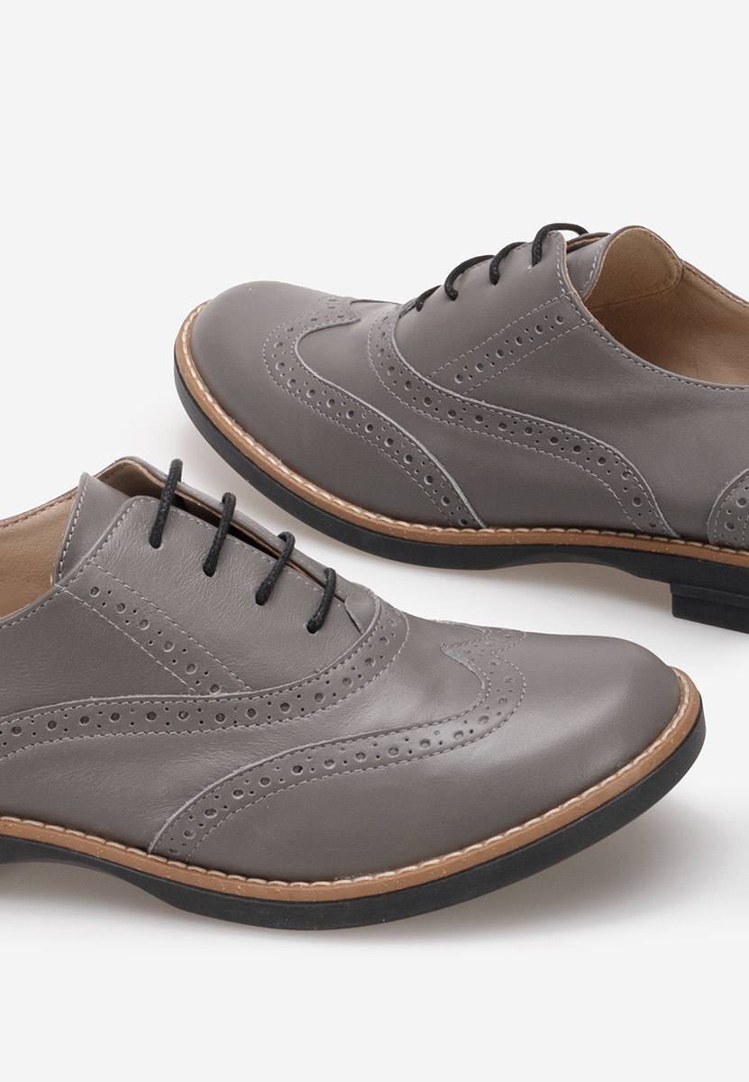 Szare brogues damskie Emily