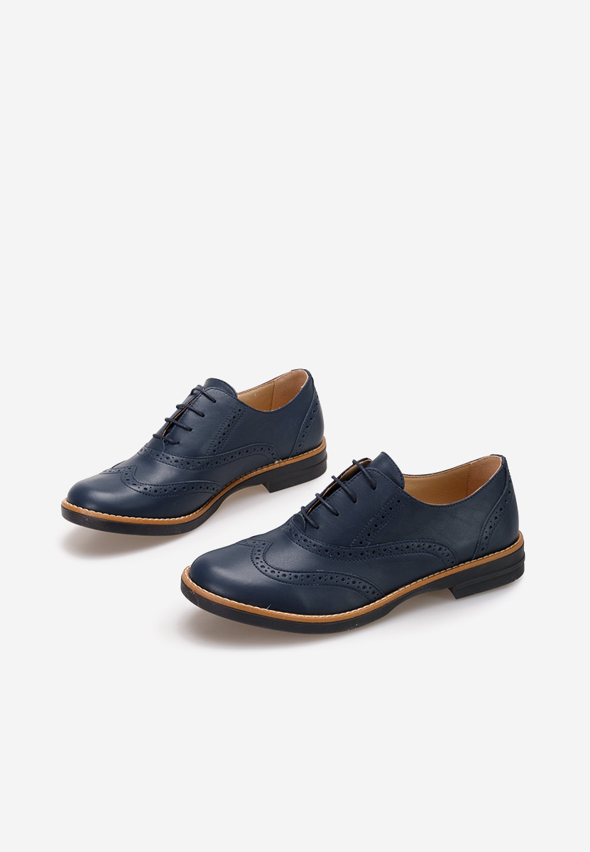 Granatowe brogues damskie Emily