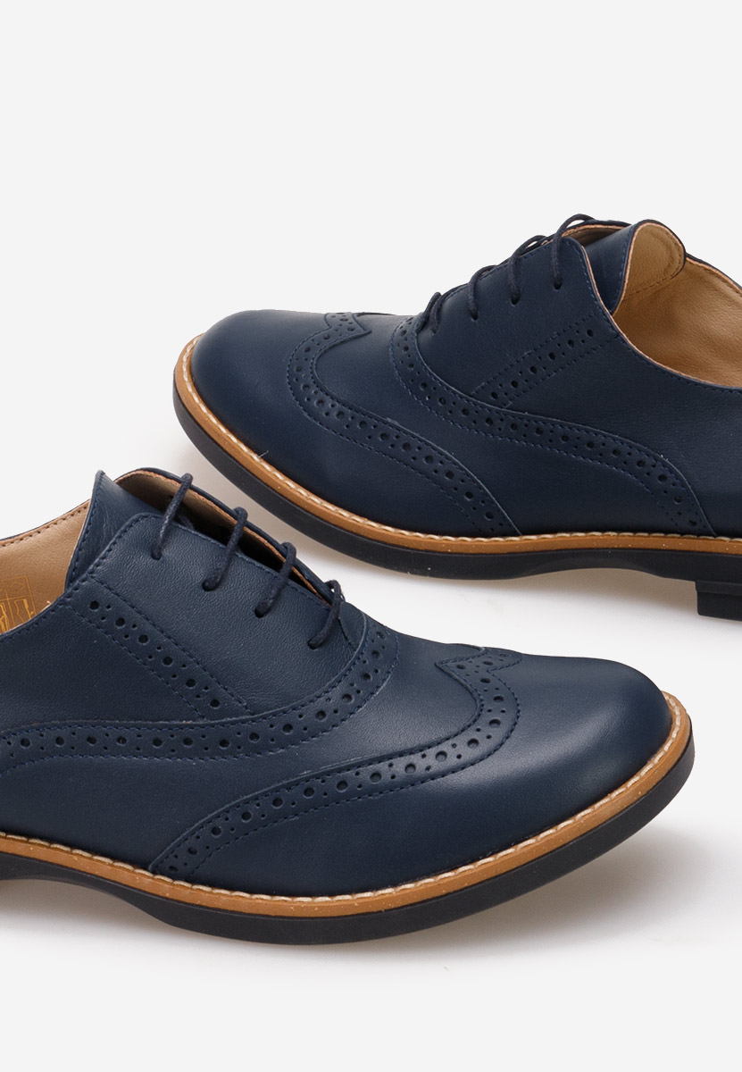 Granatowe brogues damskie Emily