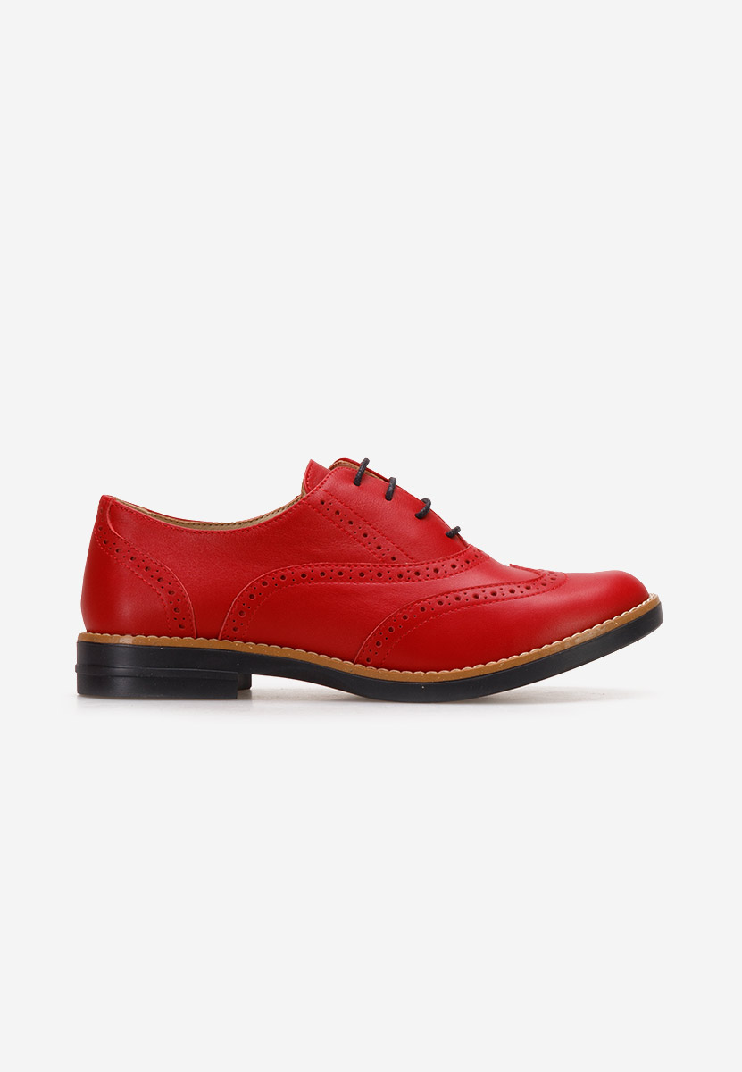 Czerwone brogues damskie Emily