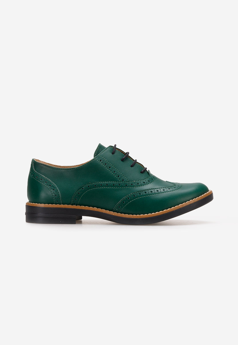 Zielone brogues damskie Emily