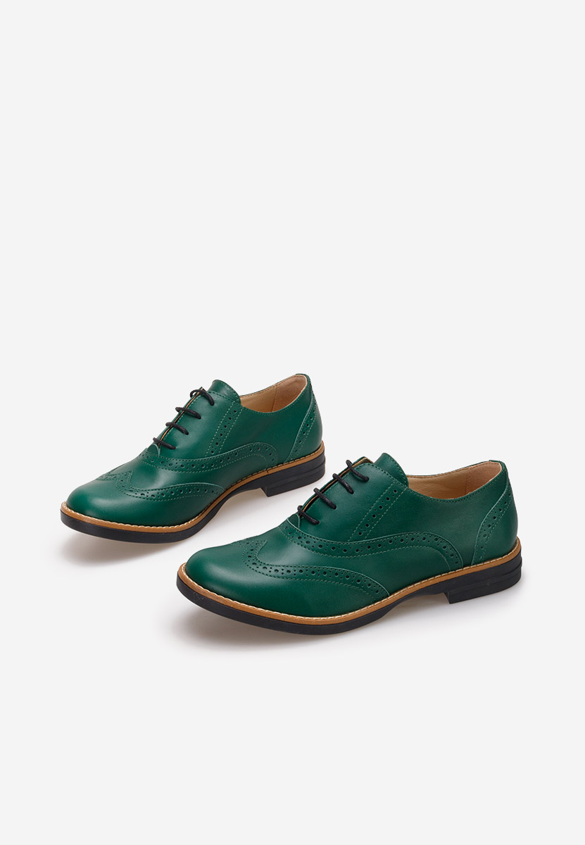Zielone brogues damskie Emily