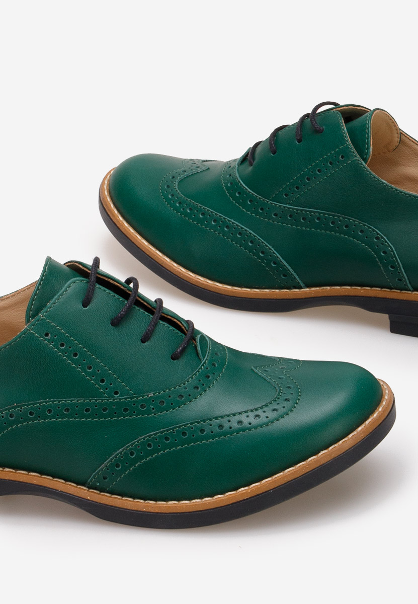 Zielone brogues damskie Emily