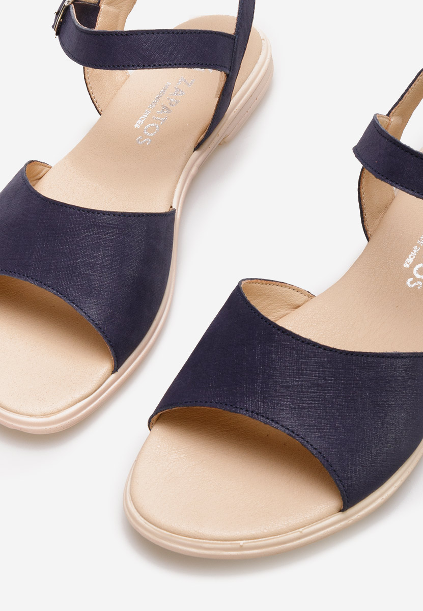 Granatowe sandały damskie skórzane Viadana