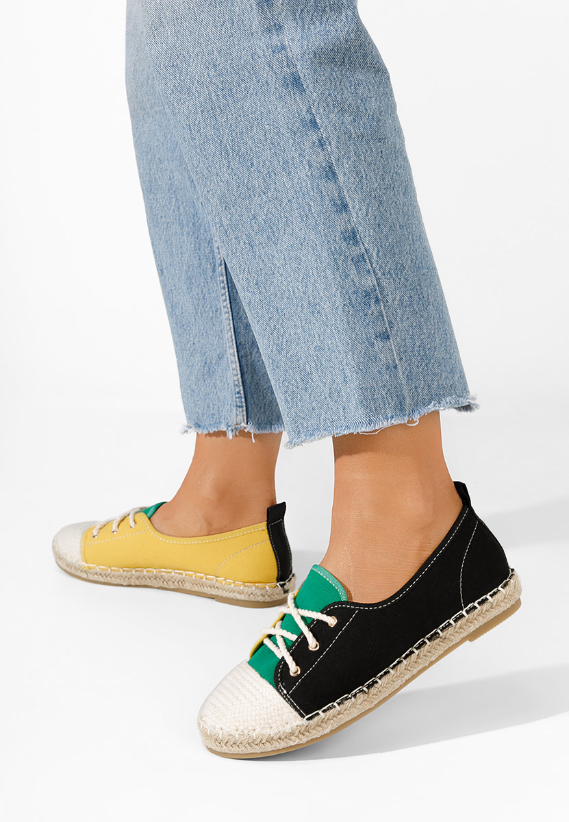 Czarne espadryle damskie Doria