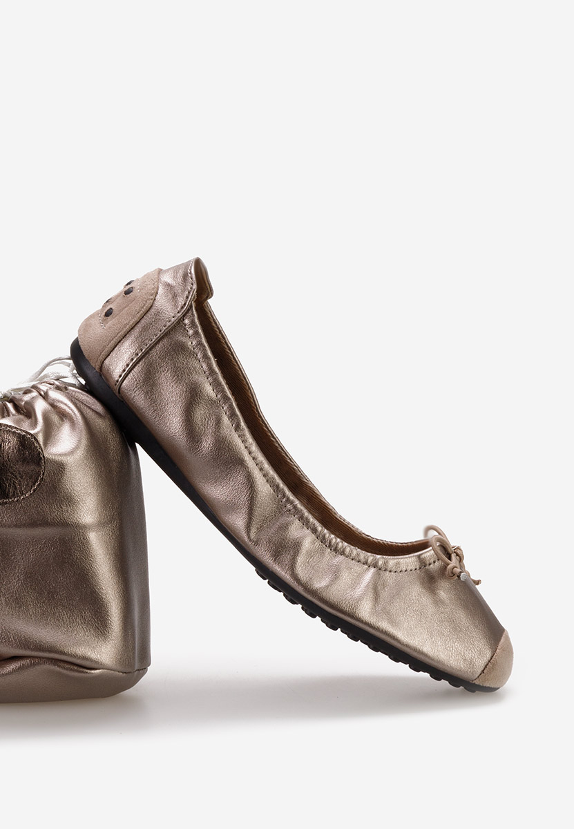 Champagne baleriny damskie Amania V2