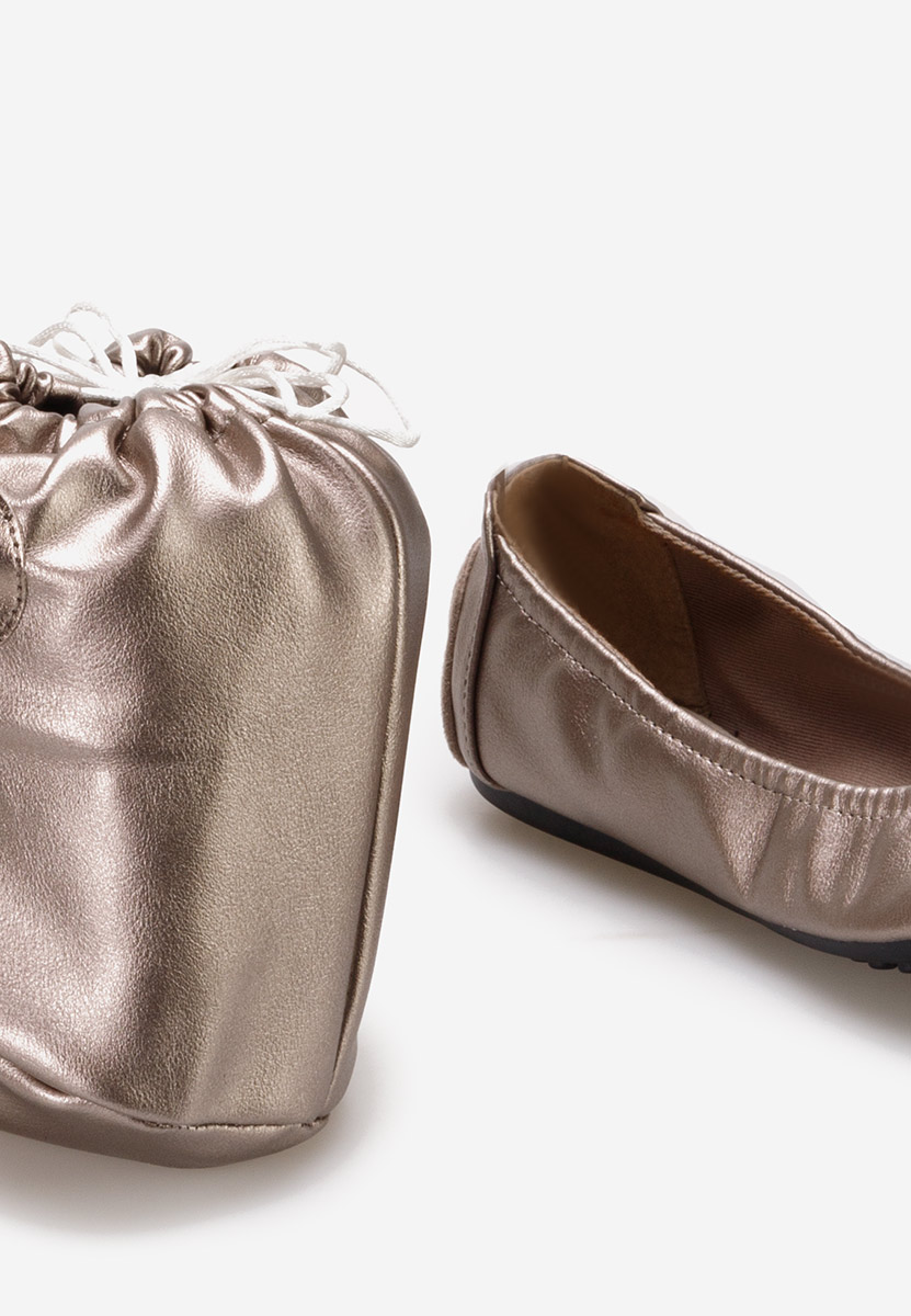 Champagne baleriny damskie Amania V2
