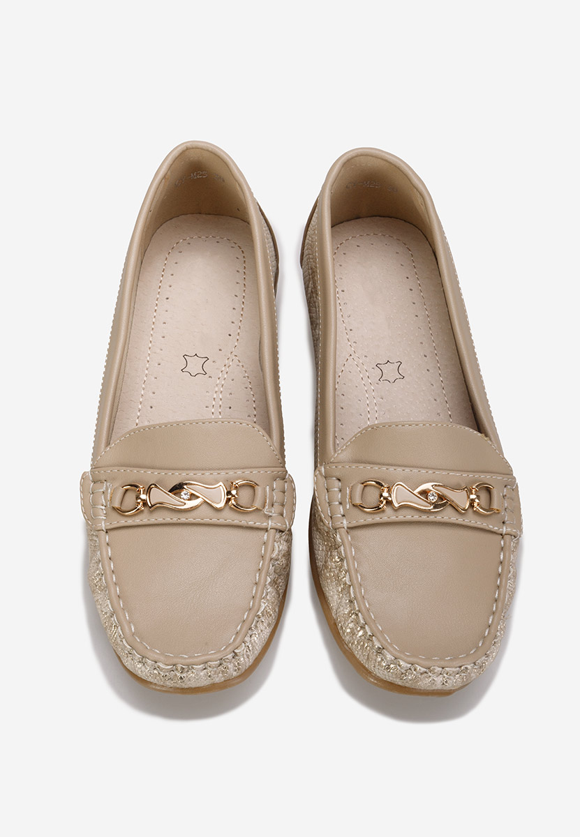 Beżowe mokasyny damskie Lerisea