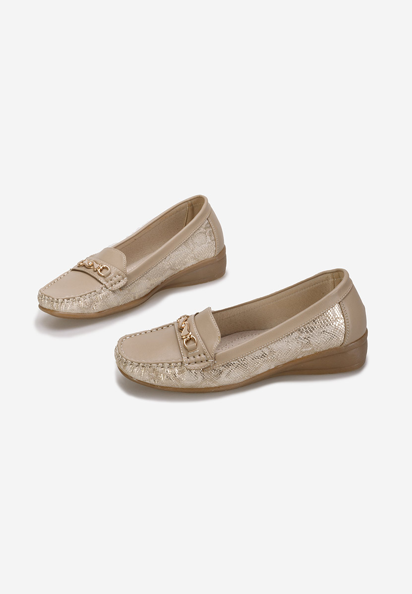 Beżowe mokasyny damskie Lerisea