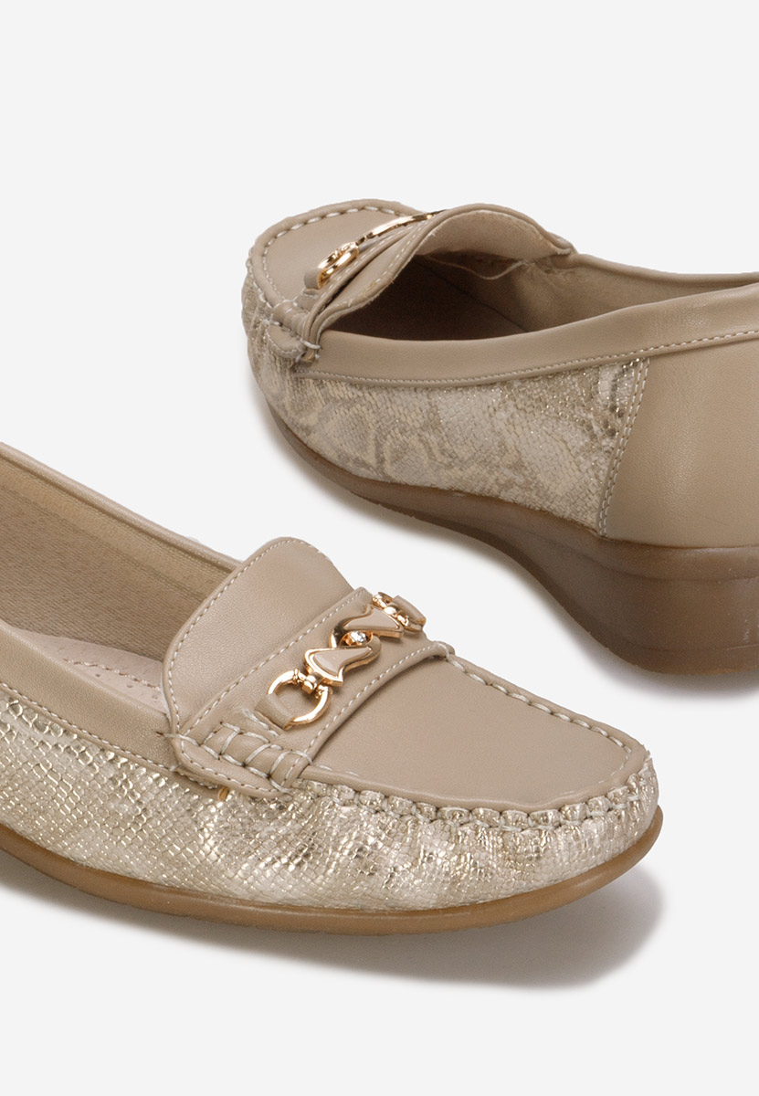 Beżowe mokasyny damskie Lerisea