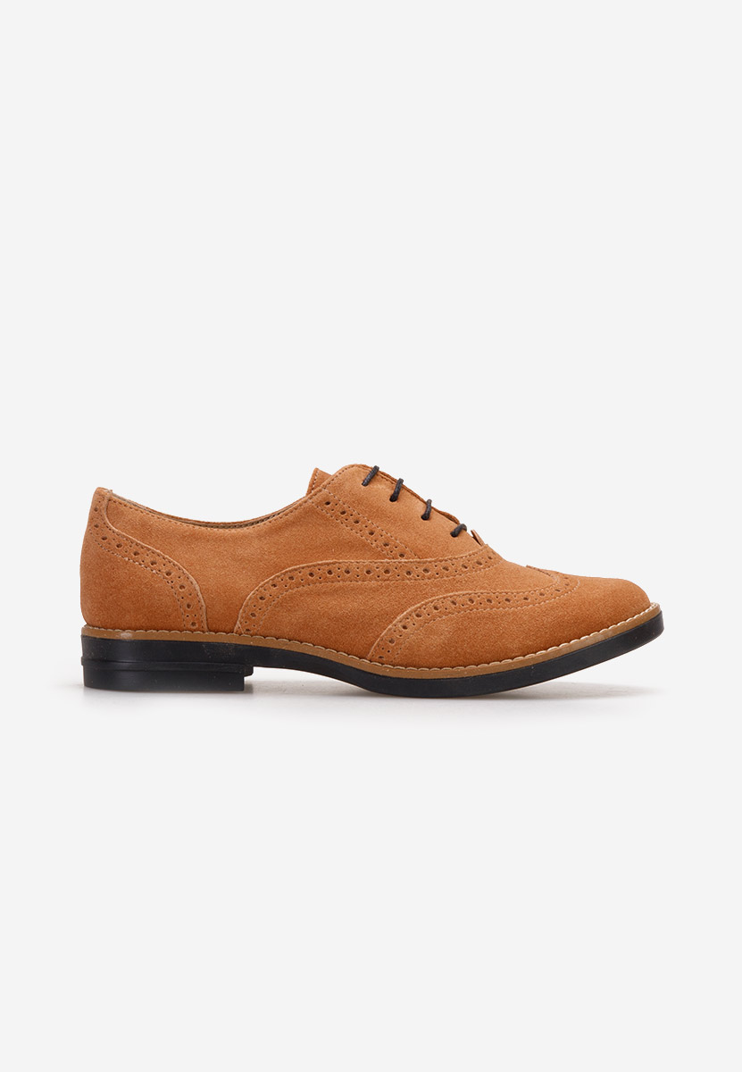 Camelowe brogues damskie Emily