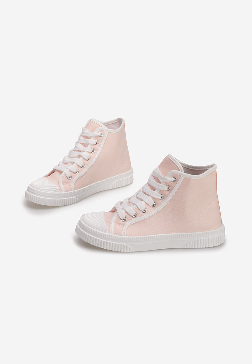 Różowe trampki wysokie damskie Caneiro