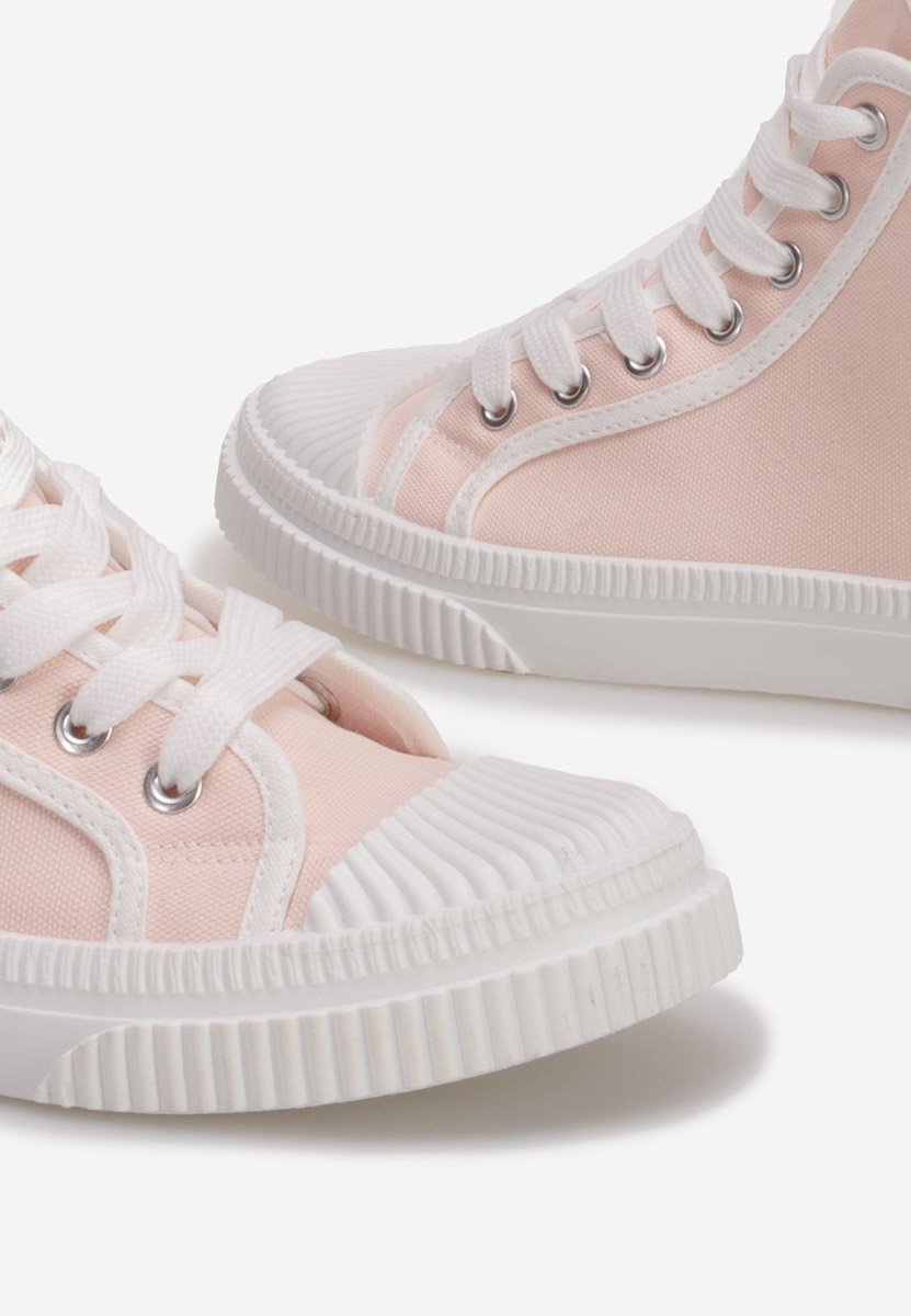 Różowe trampki wysokie damskie Caneiro