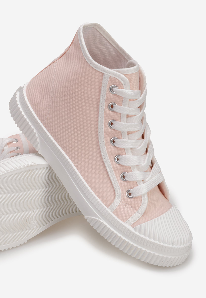 Różowe trampki wysokie damskie Caneiro