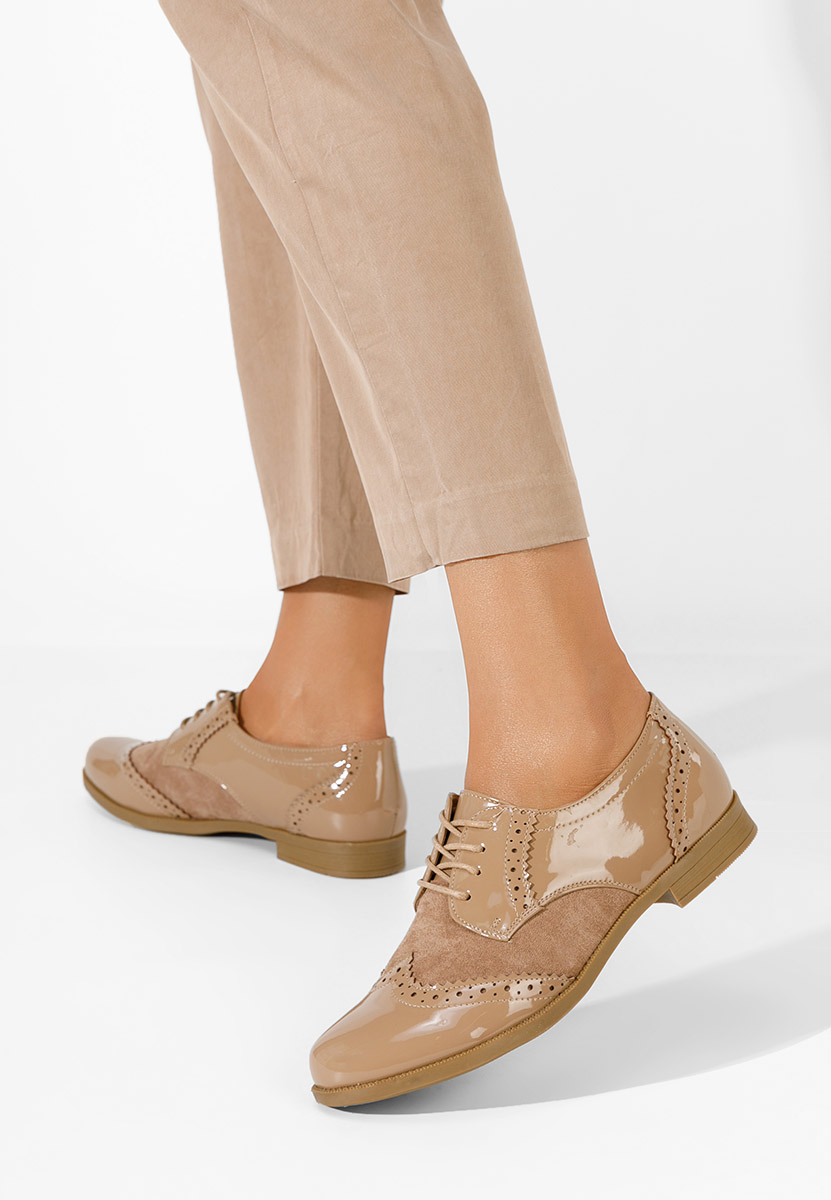 Khaki oxfordy damskie Bakera