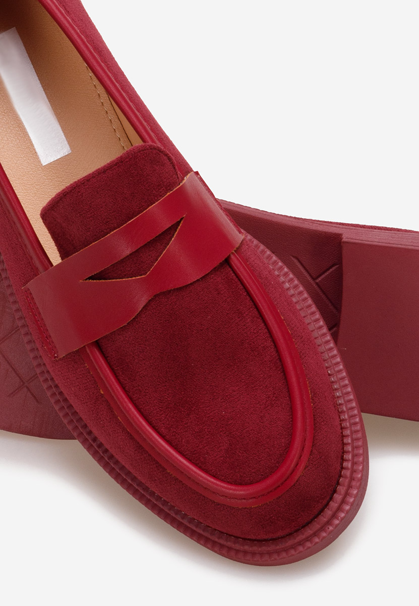 Bordowe loafer damskie Canberra