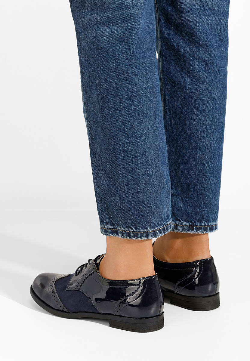 Granatowe oxfordy damskie Bakera