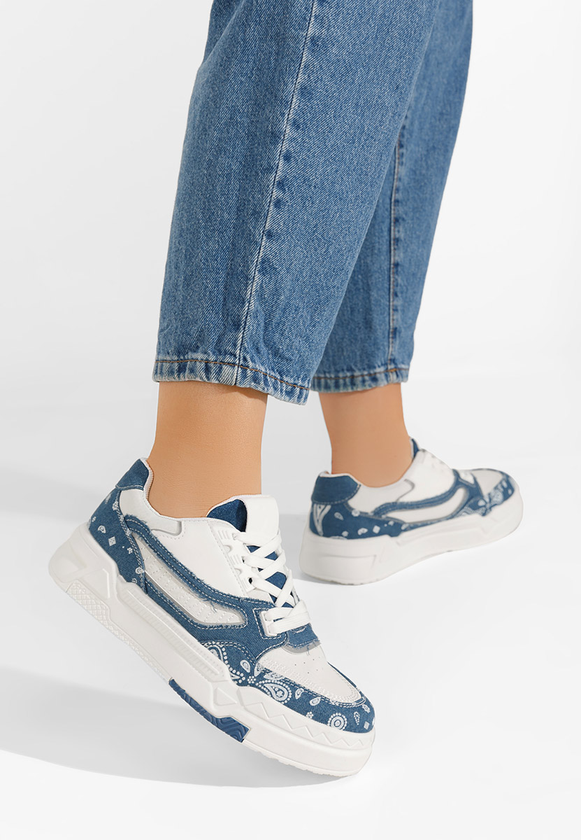 Niebieskie sneakersy damskie Seletia
