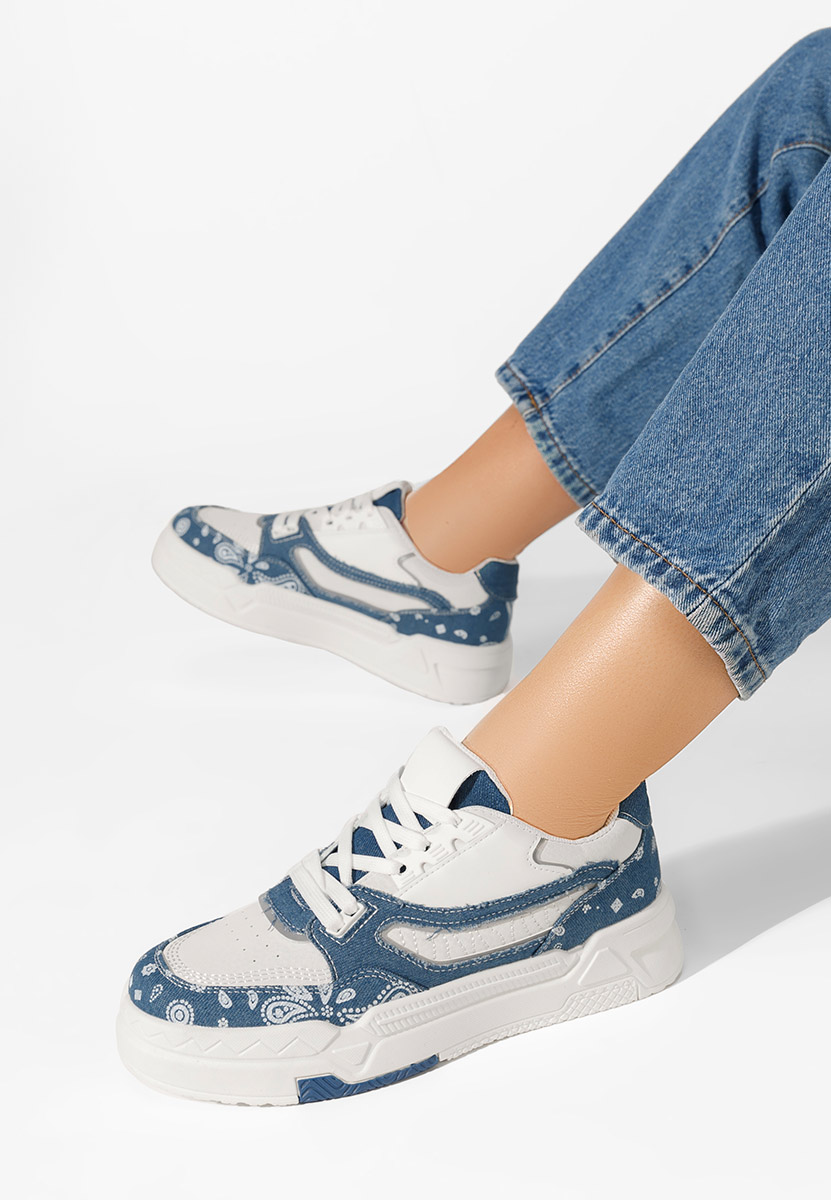 Niebieskie sneakersy damskie Seletia