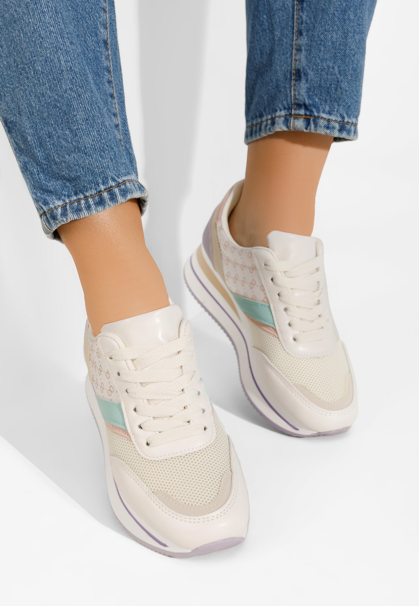 Wielokolorowy sneakersy na koturnie Cameda