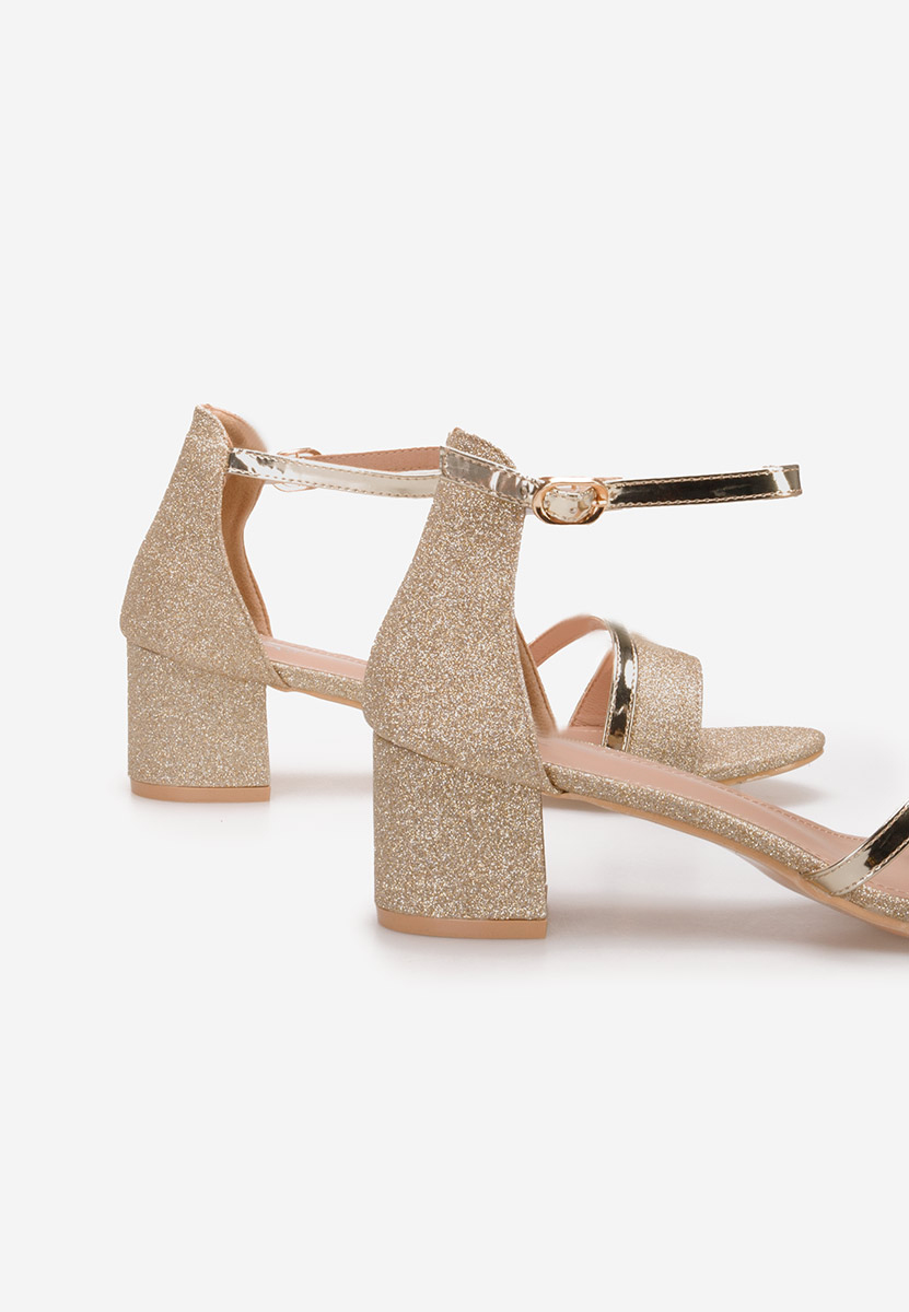 Złote eleganckie sandały Malena V5