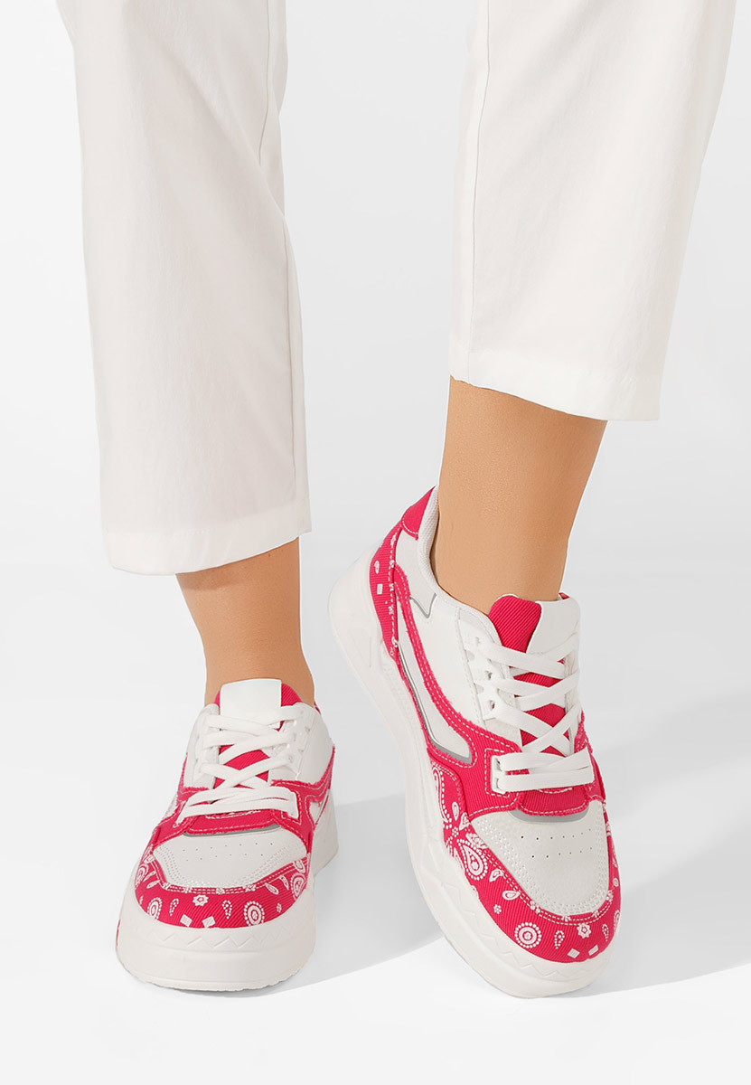 Fuksjowe sneakersy damskie Seletia