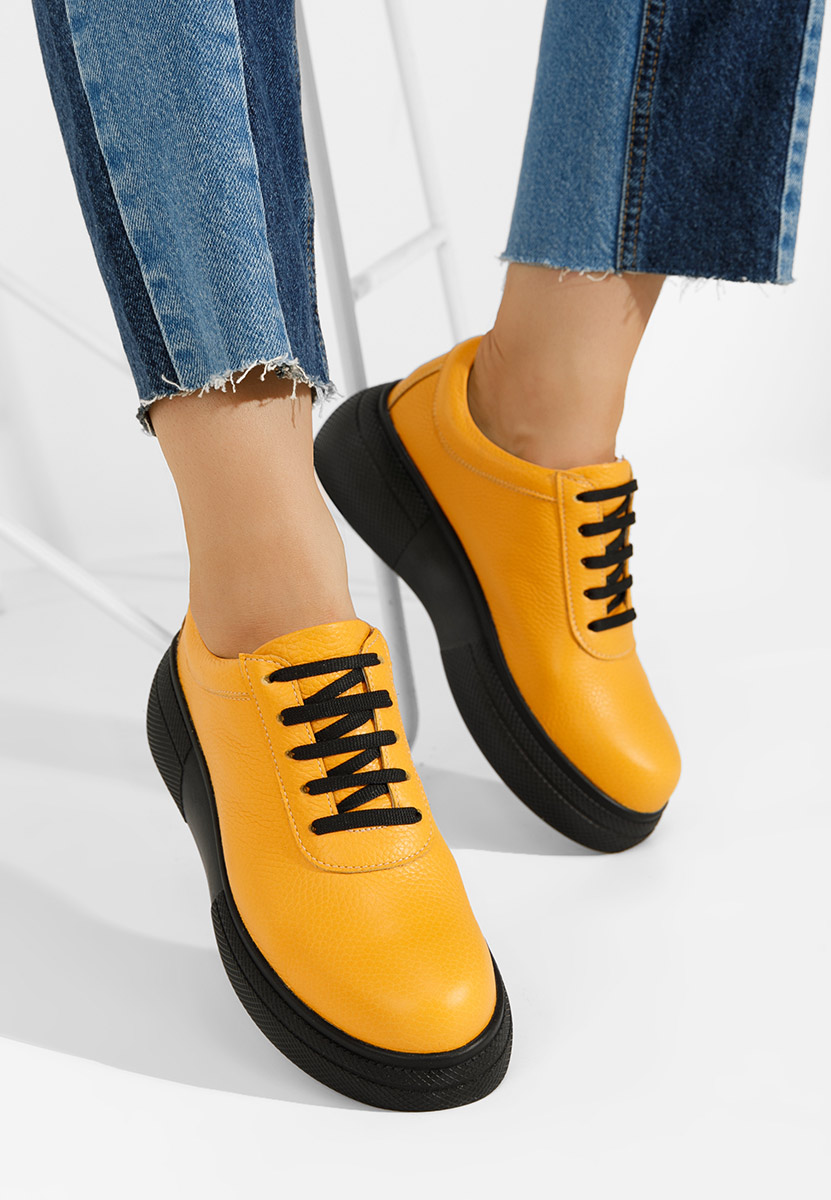 Żółte półbuty na platformie Dalisa Żółte półbuty na platformie Dalisa