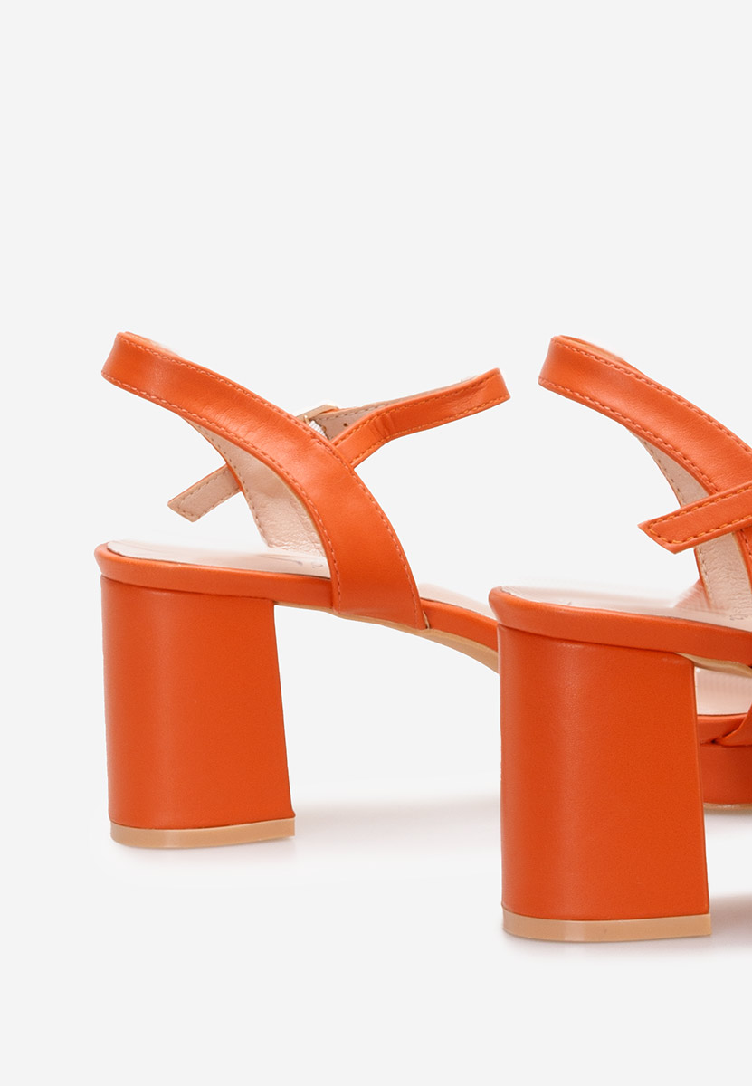 Pomarańczowe sandały na słupku Kaelyn