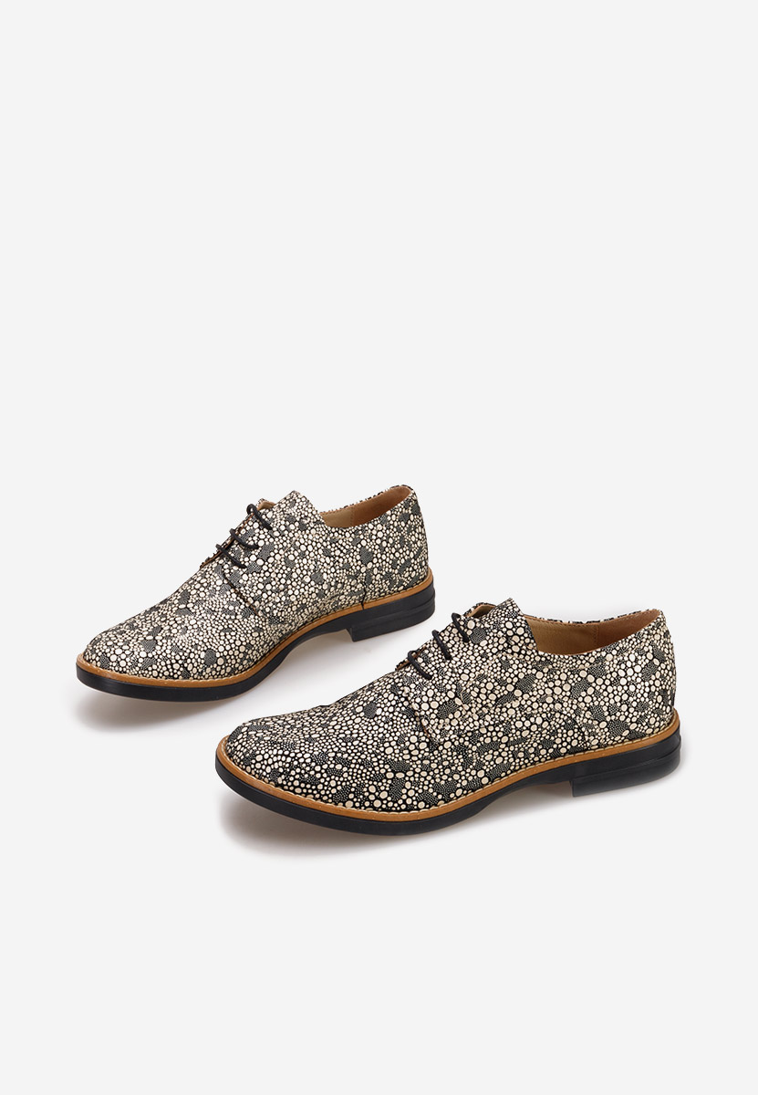 Wielokolorowy oxfordy damskie skórzane Otivera V16