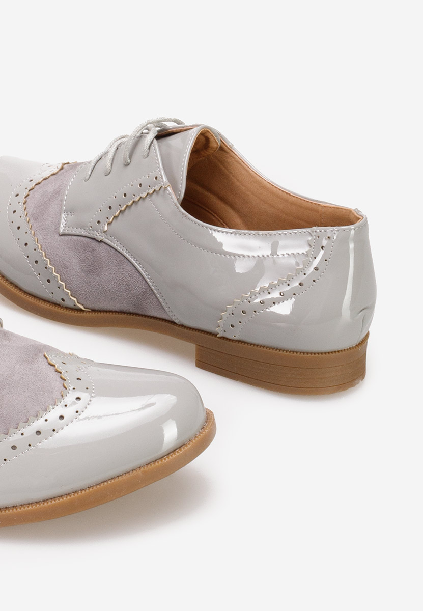 Szare oxfordy damskie Bakera