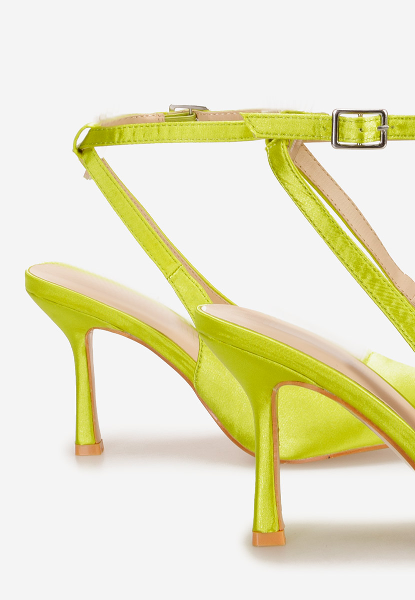 Żółte szpilki na obcasie Valindra