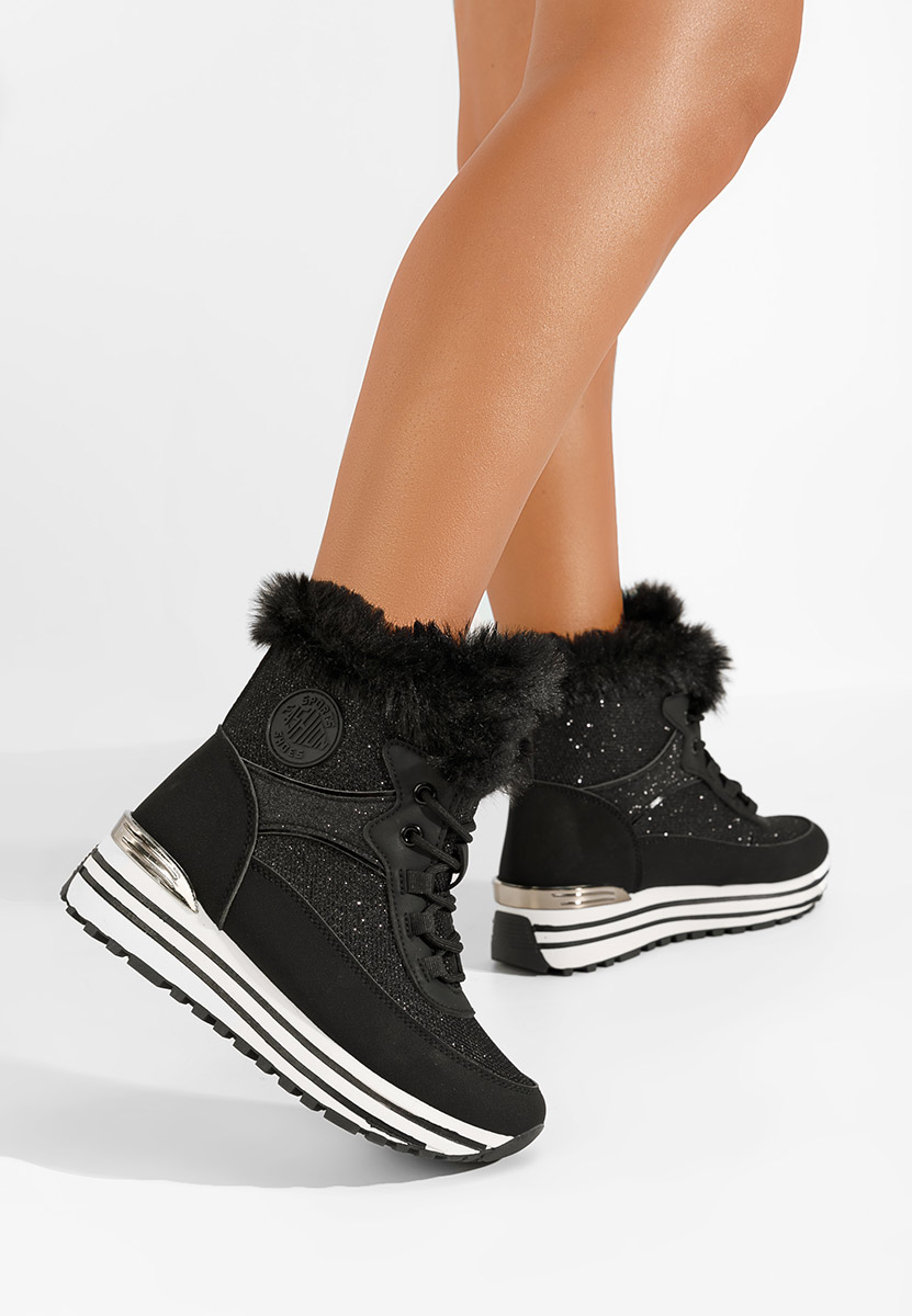 Czarne sneakersy wysokie Sambela