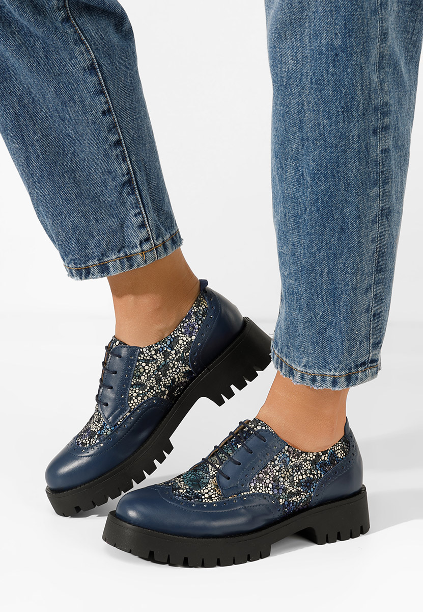 Niebieskie brogsy damskie Flexa