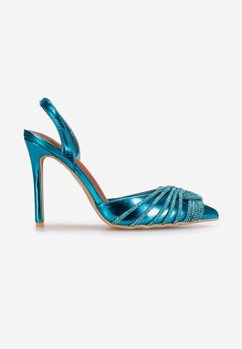 Niebieskie eleganckie szpilki Viviana