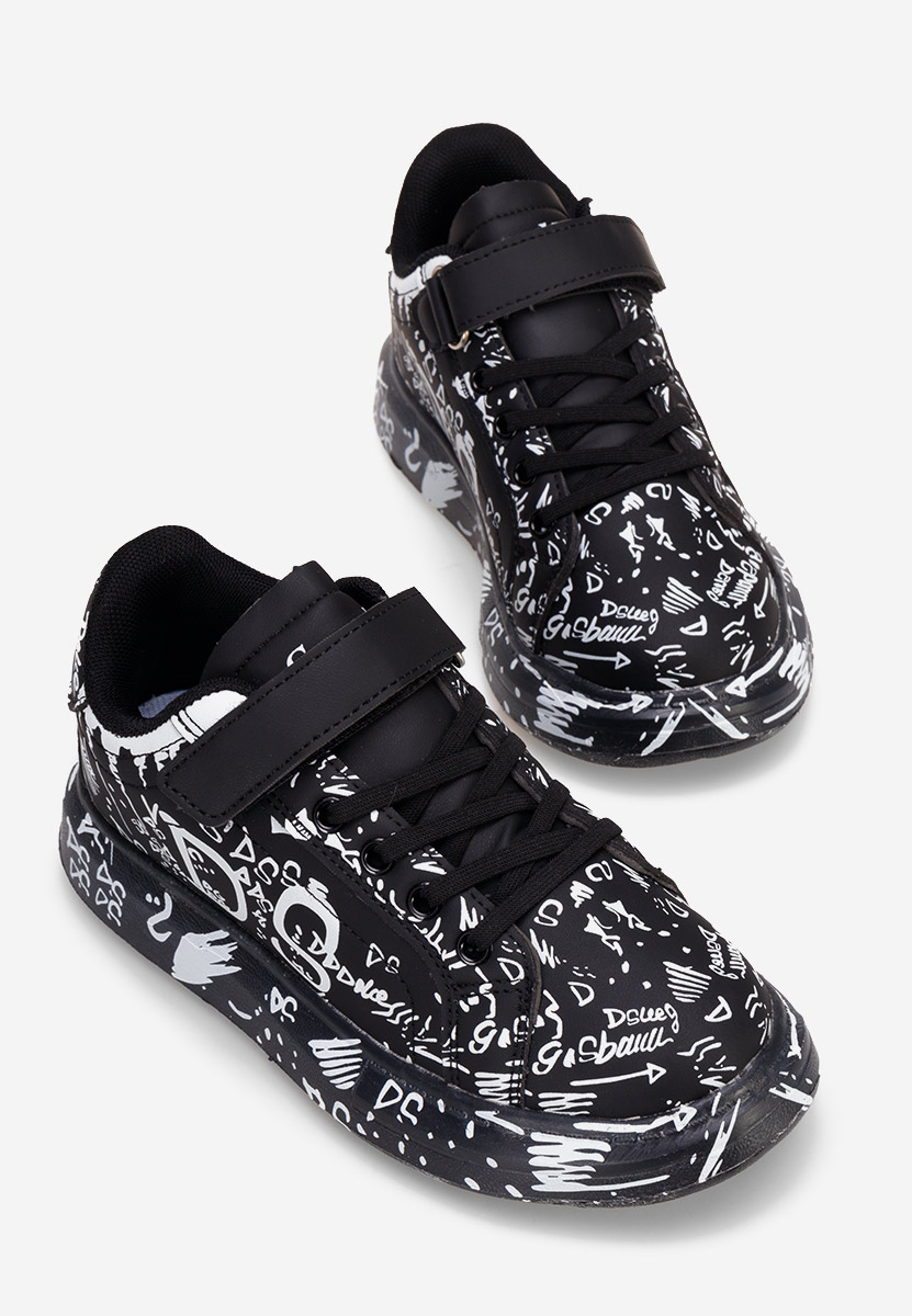 Czarne sneakersy dla dzieci Enno