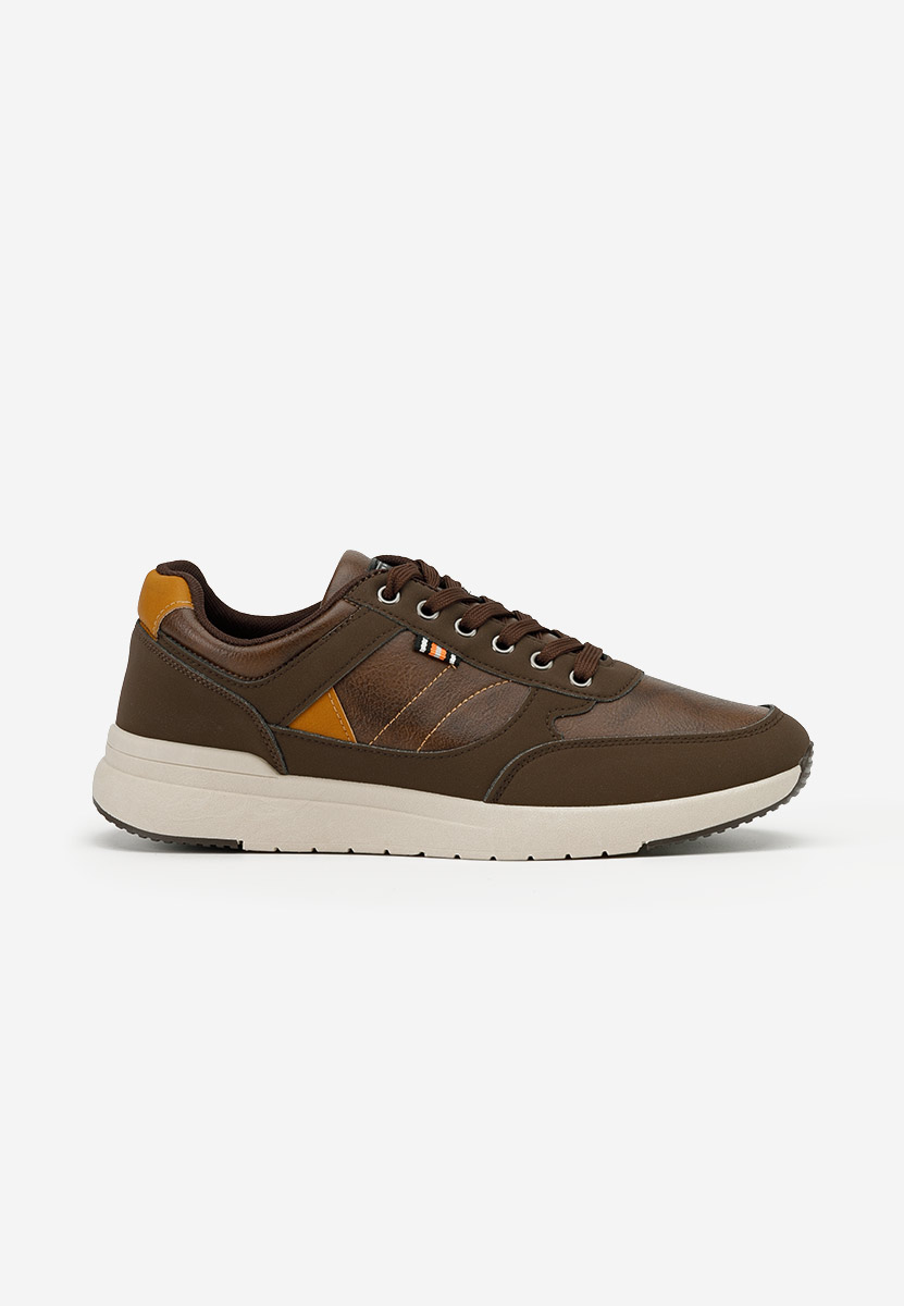 Brązowe sneakersy męskie Freeman