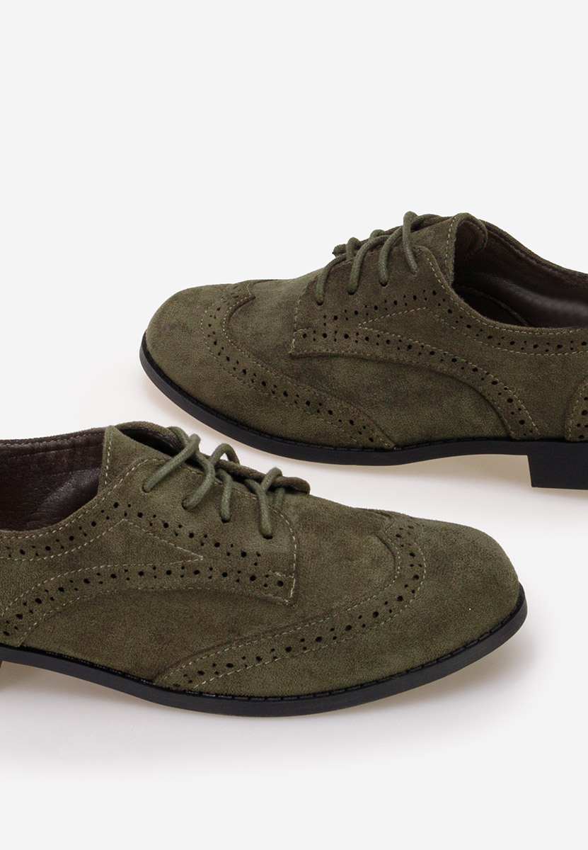 Zielone brogues damskie Rumelia